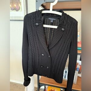 Banana Republic Charcoal Cable Knit Cardigan
